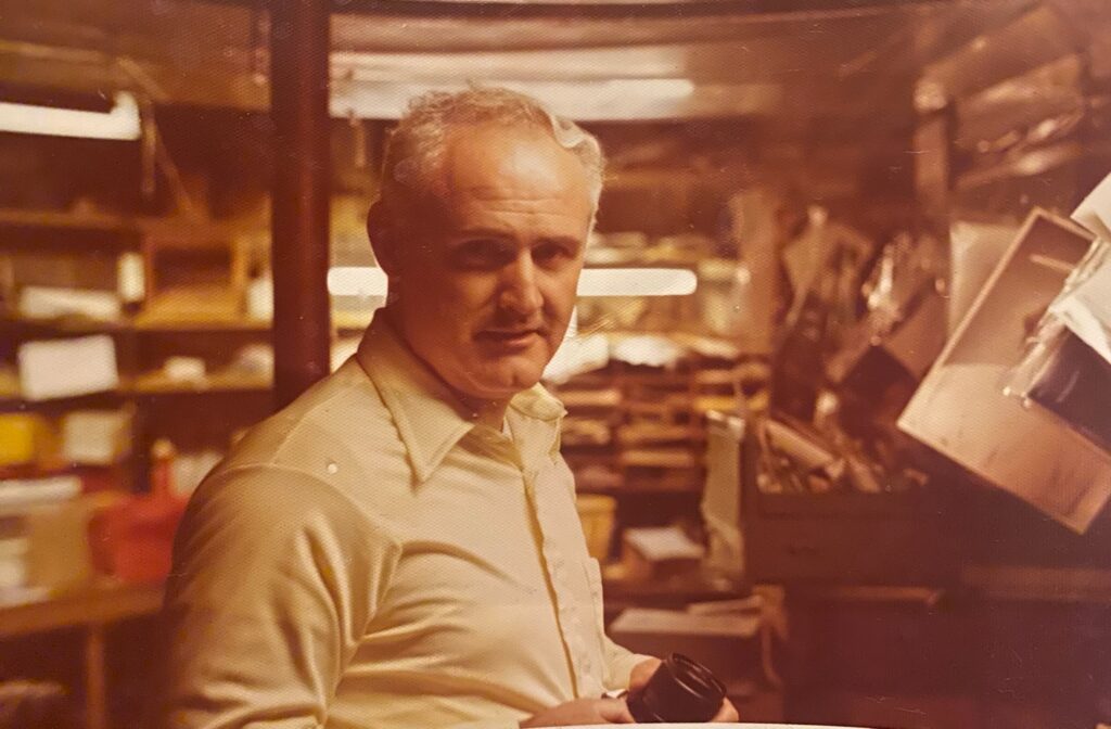 Frank Galeone standing in his photography studio