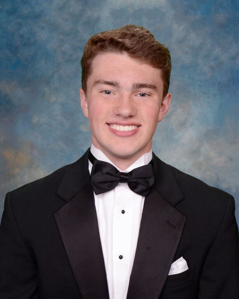 A senior school portrait of a young man.